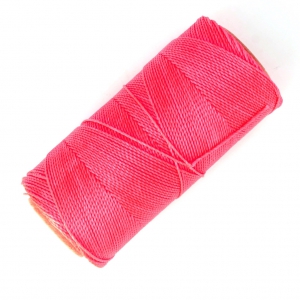 Linhasita waxed thread spool for micro macramé 0.5 mm - Neon Pink (328) x335m