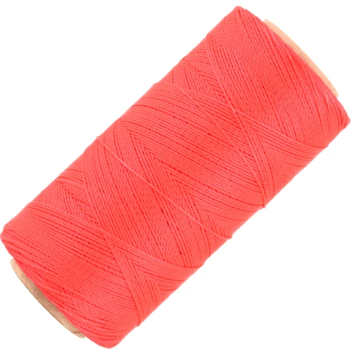 Linhasita waxed thread spool for micro macramé 0.5 mm - Corail Neon (394) x335m