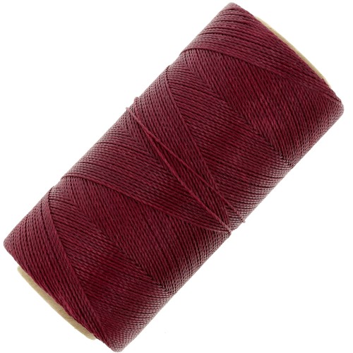 Linhasita waxed thread spool for micro macramé 0.5 mm - Dark Red (44) x335m