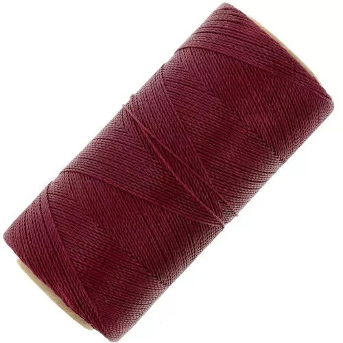 Linhasita waxed thread spool for micro macramé 0.5 mm - Dark Red (44) x335m