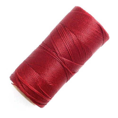 Linhasita waxed thread spool for micro macramé 0.5 mm - Red (233) x335m