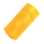 Linhasita waxed thread spool for micro macramé 0.5 mm - Golden Yellow (218) x335m