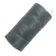 Linhasita waxed thread spool for micro macramé 0.5 mm - Anthracite (209) x335m