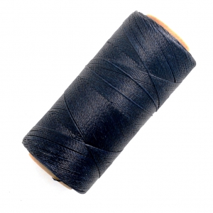 Linhasita waxed thread spool for micro macramé 0.5 mm - Blue Black (73) x335m