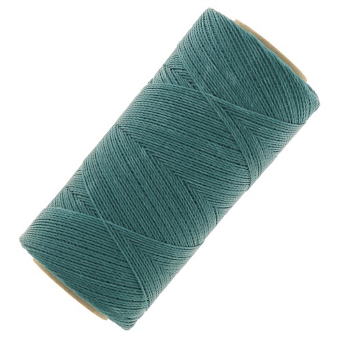 Linhasita waxed thread spool for micro macramé 0.5 mm - Turquoise (229) x335m