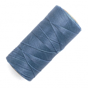 Linhasita waxed thread spool for micro macramé 0.5 mm - Denim Blue (119) x335m