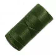 Linhasita waxed thread spool for micro macramé 0.5 mm - Olive Green (88) x335m