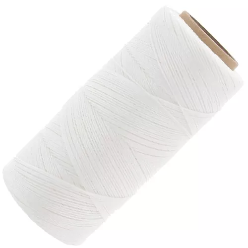 Linhasita waxed thread spool for micro macramé 0.5 mm - White (BCO ALV) x335m
