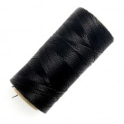 Linhasita waxed thread spool for micro macramé 0.5 mm - Black x335m|raw }}