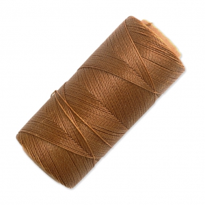 Linhasita waxed thread spool for micro macramé 0.5 mm - Old Gold (604) x335m