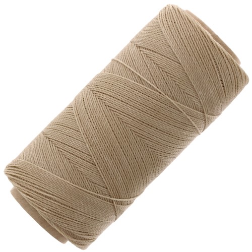 Linhasita waxed thread spool for micro macramé 0.5 mm - Tan (382) x335m