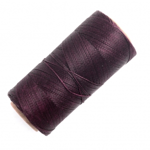 Linhasita waxed thread spool for micro macramé 0.5 mm - Cherry Black (630) x335m