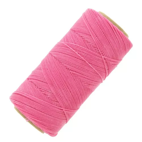Linhasita waxed thread spool for micro macramé 0.5 mm - Pink (915) x335m