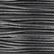 European Leather cord 2mm Black x1m
