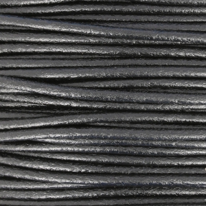 European Leather cord 2mm Black x1m