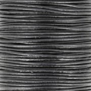 European leather cord 1.5 mm Black x1 m|raw }}