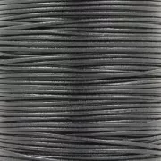 Cordon cuir européen 1 mm Noir x1 m