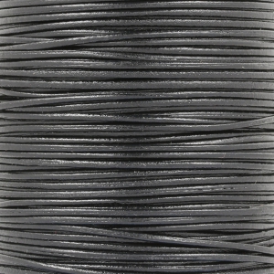 European Leather cord 1mm Black x1m