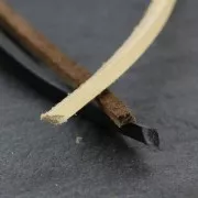 European Square leather band 3 mm Camel x1m