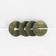 1000 curved sequins on a thread for Lunéville embroidery beadwork 5 mm Khaki