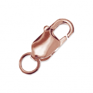 925 Sterling Silver Lobster clasp 11 mm Rose Gold Tone x1