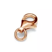 925 Sterling Silver Lobster claw clasp Gold Rose Tone x1