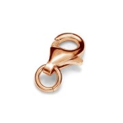925 Sterling Silver Lobster claw clasp 9 mm Gold Rose Tone x1