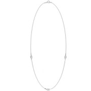 Sterling Silver 925 Oval Mesh Chain for 3 spacers 45 cm x1|raw }}