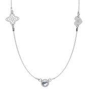 Sterling Silver 925 Oval Mesh Chain for 3 spacers 45 cm x1