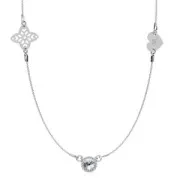 Sterling Silver 925 Oval Mesh Chain for 3 spacers 45 cm x1