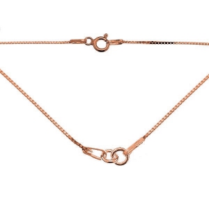 Sterling Silver 925 Venitienne mesh chain 41 cm Gold Rose Tonex1