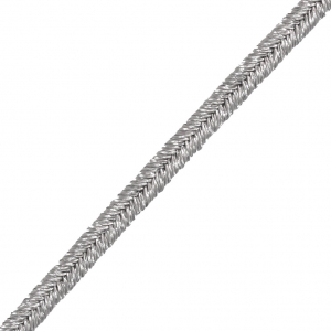 Brillante métal Braid Made in Italy 3.5 mm Gris / Silver x1m