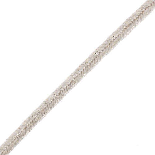 Brillante métal Braid Made in Italy 3.5 mm Ivoire / Doré x1m