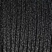 Brillant metal soutache braid Made in Italy 3.5 mm Black / Silver x1m