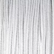 Brillant metal soutache braid Made in Italy 3.5 mm Blanc / Silver x1m