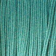 Brillant metal soutache braid Made in Italy 3.5 mm Turquoise / Gold x1m