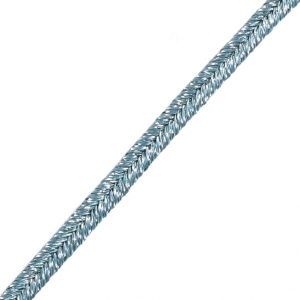 Brillant metal soutache braid Made in Italy 3.5 mm Blue Grey / Silver x1m