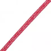 Brillant metal soutache braid Made in Italy 3.5 mm Red / Silver x1m