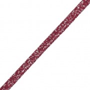 Brillant metal soutache braid Made in Italy 3.5 mm Bordeaux / Silver x1m