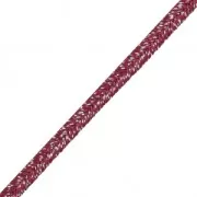 Brillant metal soutache braid Made in Italy 3.5 mm Bordeaux / Silver x1m