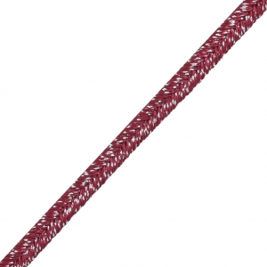 Brillant metal soutache braid Made in Italy 3.5 mm Bordeaux / Silver x1m