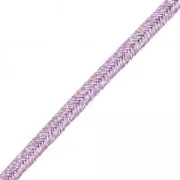 Brillant metal soutache braid Made in Italy 3.5 mm Purple / Silver x1m
