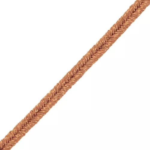 Brillant metal soutache braid Made in Italy 3.5 mm Mutard / Gold x1m