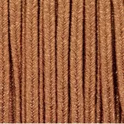 Brillant metal soutache braid Made in Italy 3.5 mm Mutard / Gold x1m