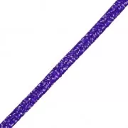 Brillant metal soutache braid Made in Italy 3.5 mm Purple / Silver x1m