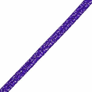 Brillant metal soutache braid Made in Italy 3.5 mm Purple / Silver x1m
