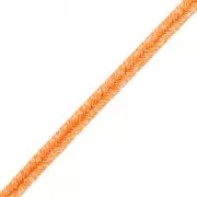 Brillant metal soutache braid Made in Italy 3.5 mm Orange / Silver x1m
