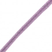 Brillant metal soutache braid Made in Italy 3.5 mm Mauve / Silver x1m|raw }}
