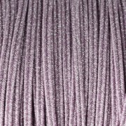 Brillant metal soutache braid Made in Italy 3.5 mm Mauve / Silver x1m