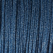 Brillant metal soutache braid Made in Italy 3.5 mm Cobalt Blue / Silver x1m